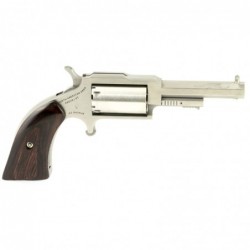 View 2 - North American Arms The Sheriff, Single Action, 22LR/22WMR, 2.5" Barrel, Steel Frame, Stainless Finish, Wood Grips, Fixed Sight