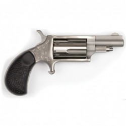 North American Arms Mini Revolver, Single Action, 22LR/22WMR, 1.625" Barrel, Steel Frame, Stainless Finish, Rubber Grips, Fixed
