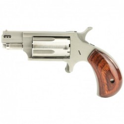 North American Arms Ported Snub, Single Action, 22LR/22WMR, 1.125" Barrel, Stainless Steel Frame, Wood Grips, 5Rd NAA-22MSC-P