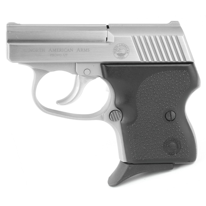 North American Arms GUARDIAN, Double Action Only, 32ACP, 2.19" Barrel, Steel Frame, Stainless Finish, Rubber Grip, Fixed Sights