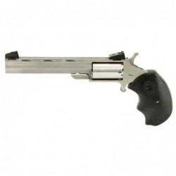 View 1 - North American Arms Mini Master, Single Action, 22LR/22WMR, 4" Barrel, Steel Frame, Stainless Finish, Rubber Grips, Adjustable