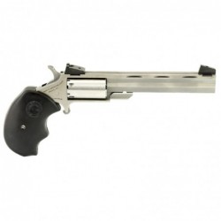 View 2 - North American Arms Mini Master, Single Action, 22LR/22WMR, 4" Barrel, Steel Frame, Stainless Finish, Rubber Grips, Adjustable