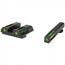 View 1 - Hi-Viz LiteWave H3 Tritium/Litepipe Night Sights, Fits Glock 42 and 43, Green Front and Rear GLN321