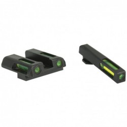 View 2 - Hi-Viz LiteWave H3 Tritium/Litepipe Night Sights, Fits Glock 42 and 43, Green Front and Rear GLN321