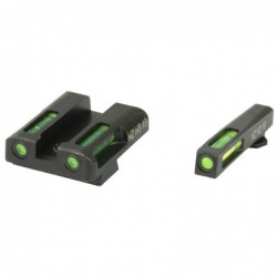 View 1 - Hi-Viz LiteWave H3 Tritium/Litepipe Night Sights, Fits Glock 20/21, Green Front and Rear GLN329