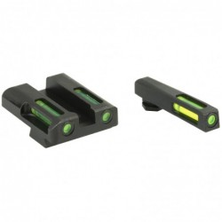 View 2 - Hi-Viz LiteWave H3 Tritium/Litepipe Night Sights, Fits Glock 20/21, Green Front and Rear GLN329