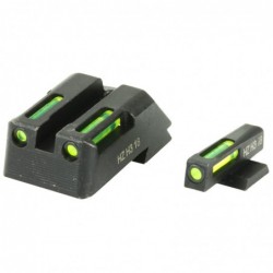 View 2 - Hi-Viz LiteWave H3 Tritium/Litepipe Night Sights, Fits 1911s, Green Front and Rear KBN321