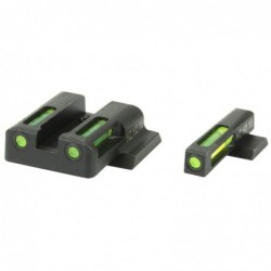 View 2 - Hi-Viz LiteWave H3 Tritium/Litepipe Night Sights, Fits S&W M&P, Green Front and Rear MPN321