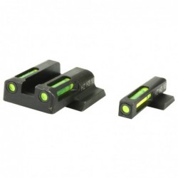 View 2 - Hi-Viz LiteWave H3 Tritium/Litepipe Night Sights, Fits S&W Shield, Front Green and Rear MPSN321