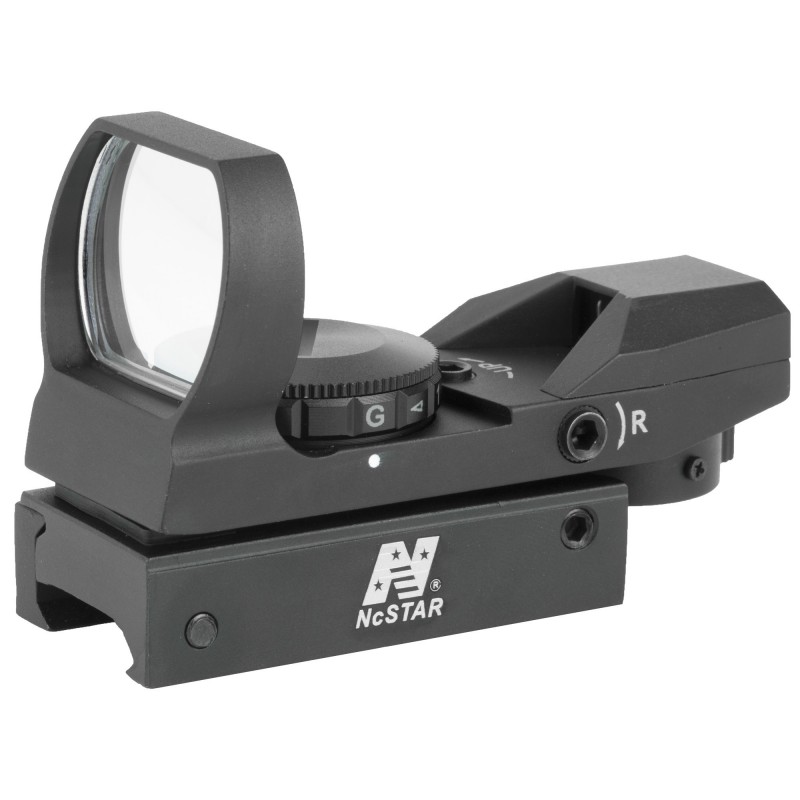 NCSTAR 4 Reticle Reflex, 4 Reticles,(Bullseye, Star Burst, Dot, and Cross), Black, Weighs 4.3oz, 3MOA Dot, 7  Brightness Settin