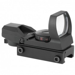 View 2 - NCSTAR 4 Reticle Reflex, 4 Reticles,(Bullseye, Star Burst, Dot, and Cross), Black, Weighs 4.3oz, 3MOA Dot, 7  Brightness Settin