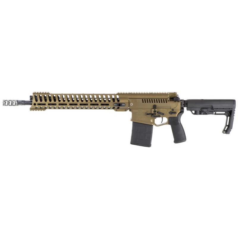 Patriot Ordnance Factory Revolution, Semi-automatic Rifle, 308 Win, 16.5" Barrel, 1:10 Twist, Cerakote Burnt Bronze Finish, Mis