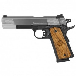 View 1 - American Classic 1911, Full Size, 45ACP, 5" Barrel, Duo Tone Finish, Wood Grips, Fixed Sights, 1 Magazine, 8 Rounds AC45G2DT