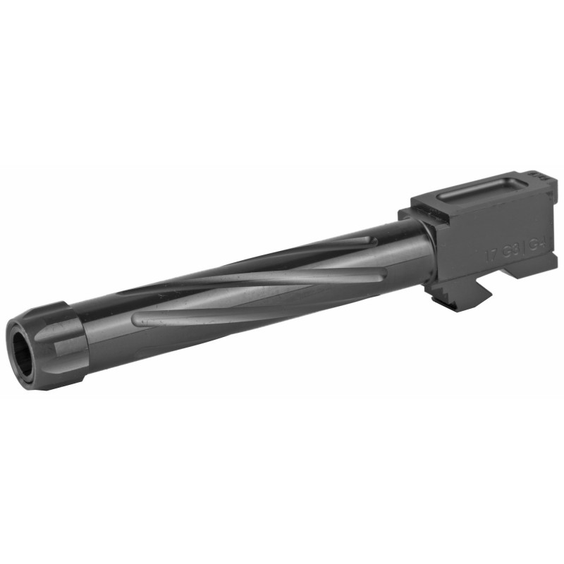 Rival Arms Match Grade Drop-In Threaded Barrel For Gen 3/4 Glock 17, 9MM, 1:10" twist, Graphite Physical Vapor Deposition (PVD)