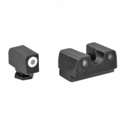 View 2 - Rival Arms Tritium 3 Dot Front/Rear Green Night Sight For Glock MOS 17/19, Orange Front Sight Ring, Black Nitride Quench-Polish