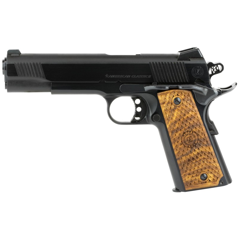 American Classic 1911, Full Size, 9MM,  5" Barrel, Steel Blue Finish, Wood Grips, 3 Dot Sight, 1 Magazine, 9 Rounds AC9G2B