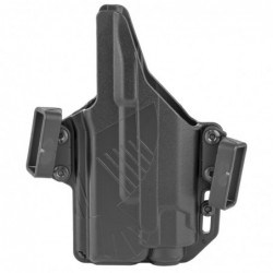 View 2 - Raven Concealment Systems Perun LC OWB Holster, 1.5", Fits Glock 19 with TLR-7/8, Ambidextrous, Black, Nylon/Polymer PXG19TLR7/