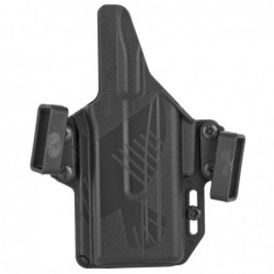 View 2 - Raven Concealment Systems Perun LC OWB Holster, 1.5", Fits Glock 19 with XC1-A/B, Ambidextrous, Black, Nylon/Polymer PXG19XC1