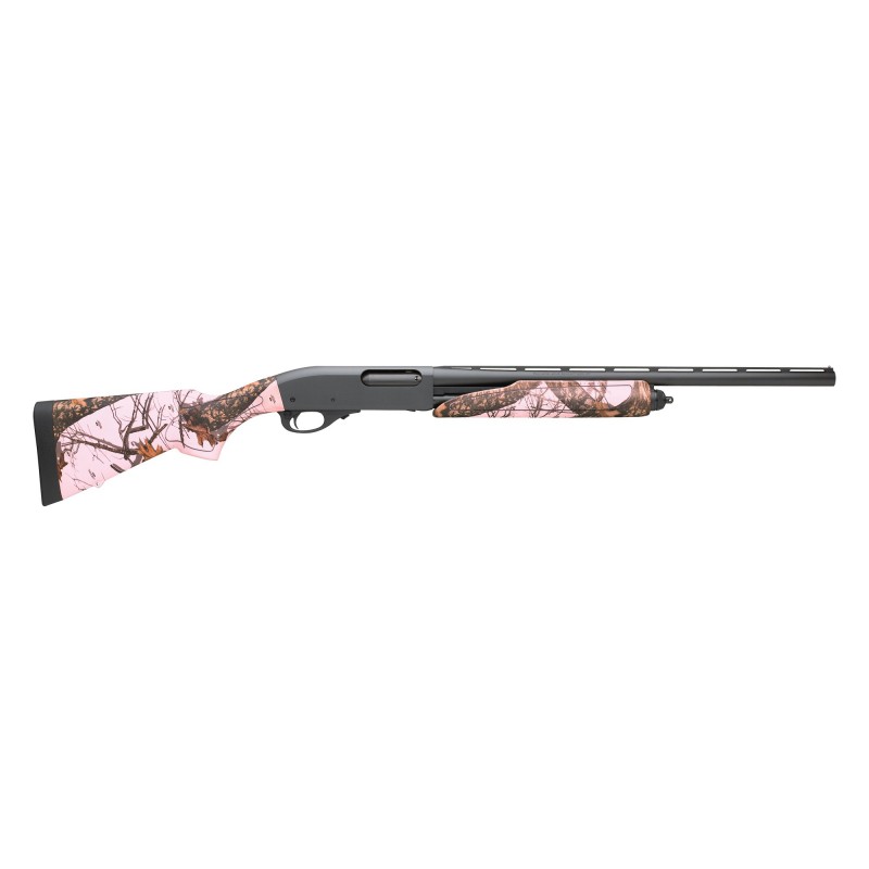 Remington 870 Express, Compact, Pump Action, 20 Gauge, 3" Chamber, 21" Barrel, Rem Choke, Blue Finish, Pink Synthetic Stock, Be