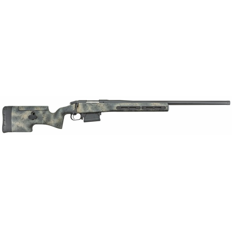 Bergara Ridgeback, Bolt Action, 308 Winchester, 20" Threaded Barrel, Black Finish, Camo Fiberglass Stock, 5Rd, AICS Style Detac