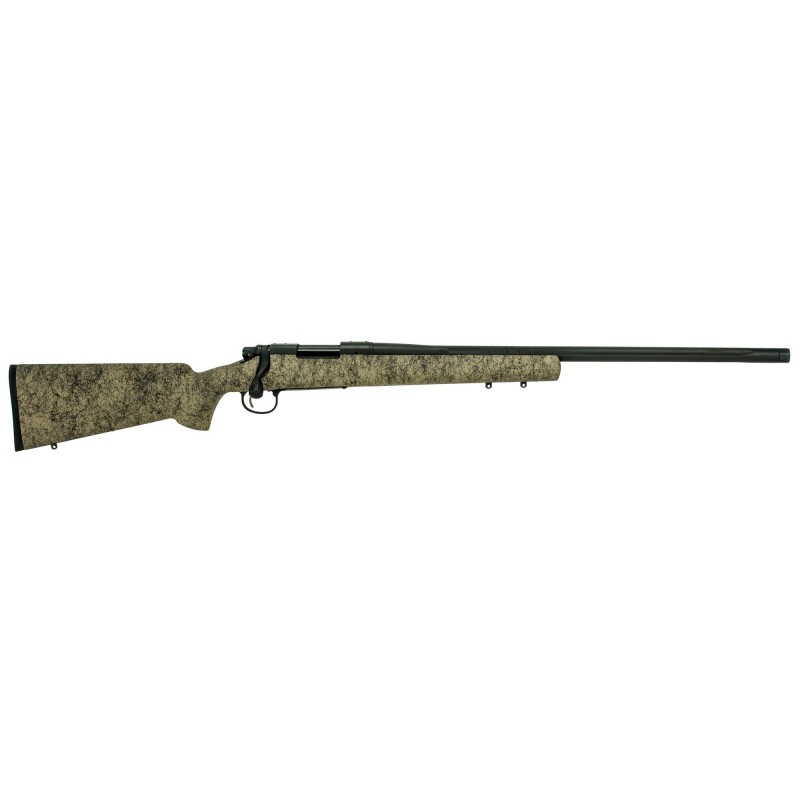 Remington 700 5-R Gen 2, Bolt Action Rifle, 6.5 Creedmoor, 24" Black Cerakote Fluted And Threaded Barrel, Sand Color With Black