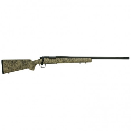 Remington 700 5-R Gen 2, Bolt Action Rifle, 6.5 Creedmoor, 24" Black Cerakote Fluted And Threaded Barrel, Sand Color With Black