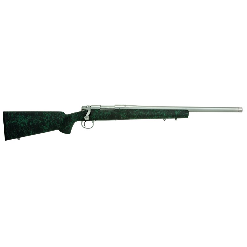 Remington 700 5-R, Bolt Action Rifle, 300 Win, 24" Stainless Threaded Barrel, Black With Green Webbing HS Precision Stock, X-Ma