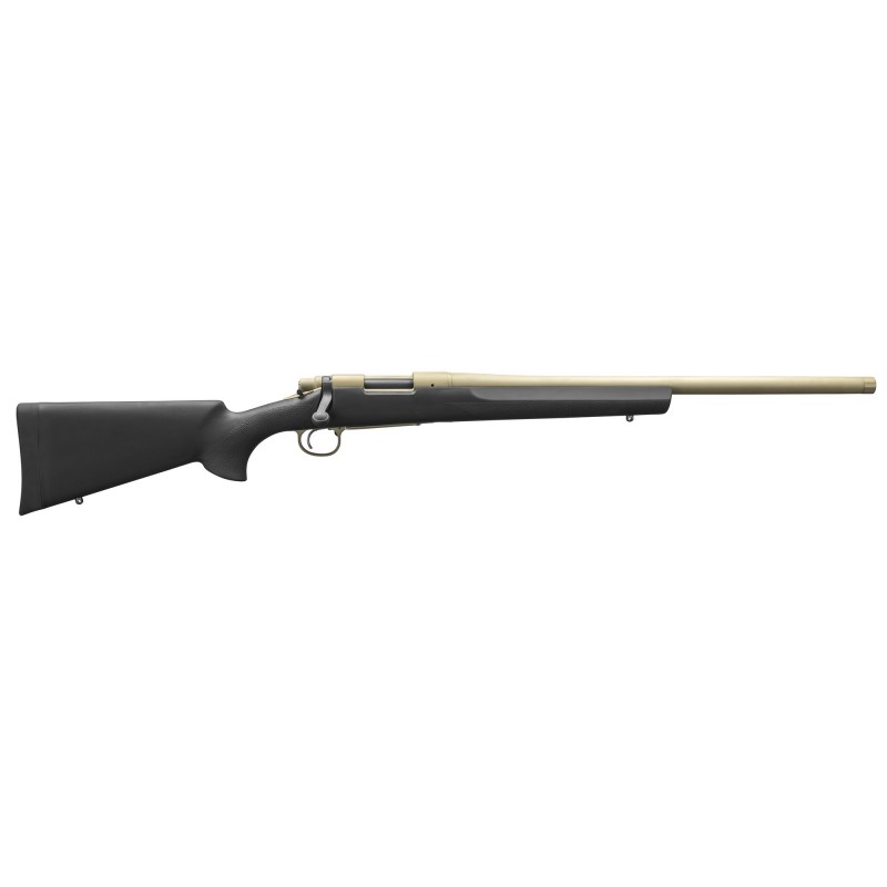 Remington Model 700 SPS Tactical, Bolt Action Rifle, 6.5 Creedmoor, 22" Threaded Barrel, Tan Finish, Hogue Overmold Black Pilla