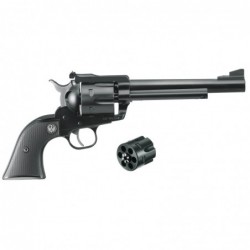 Ruger Blackhawk Convertible, Single-Action Revolver, 357 Mag/9MM, 6.5" Barrel, Blued Finish, Alloy Steel, Aluminum Frame, Black