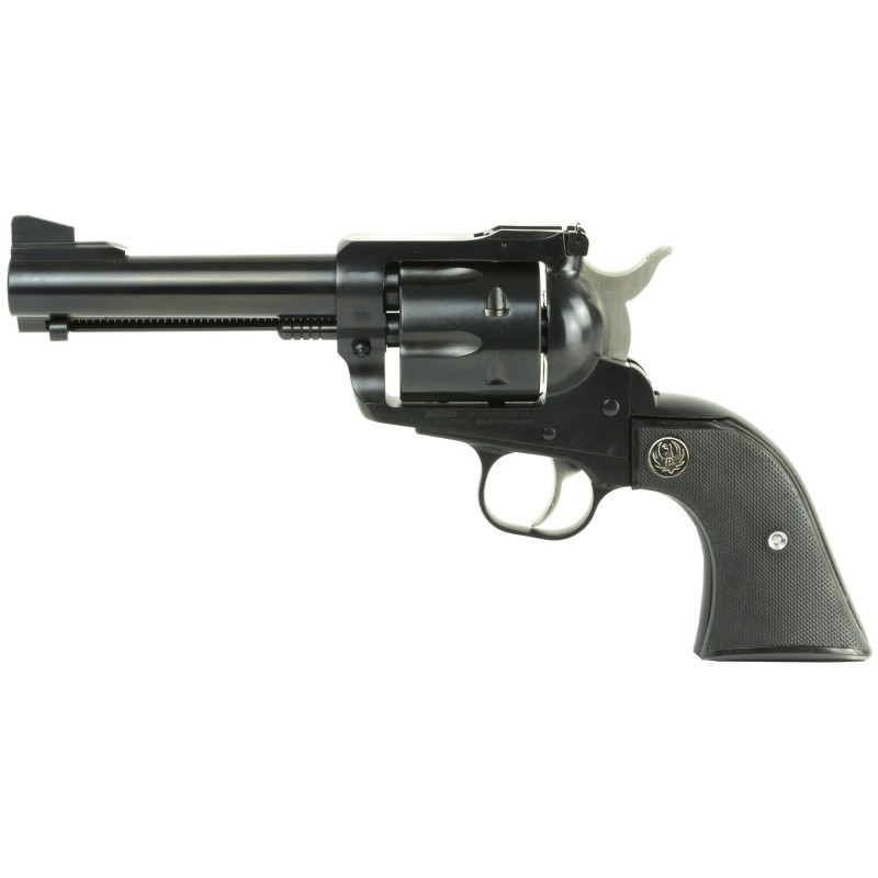 Ruger Blackhawk, Single-Action Revolver, 41 Rem Mag, 4.6" Barrel, Blued Finish, Alloy Steel, Black Checkered Hard Rubber Grips,