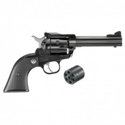 Ruger Single-Six Convertible, Single-Action Revolver, 22LR/22WMR, 4.6" Barrel, Blued Finish, Black Checkered Hard Rubber Grips,