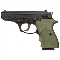 Bersa Thunder, Combat, Double Action, Compact, 380ACP, 3.5" Barrel, Alloy Frame, Matte Black Finish, Green Polymer Grips, Fixed