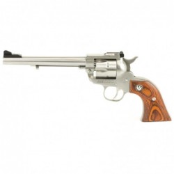 Ruger Single-Six Convertible, Single-Action Revolver, 22LR/22WMR, 6.5" Barrel, Satin Stainless Finish, Hardwood Grips, Adjustab