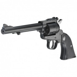 Ruger Single-Six, Single-Action Revolver, 17 HMR, 6.5" Barrel, Blued Finish, Black Checkered Hard Rubber Grips, Adjustable Rear