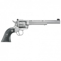 Ruger Single-Six Hunter Convertible, Single-Action Revolver, 22LR/22WMR, 7.5" Barrel, Satin Stainless Finish, Black Laminate Gr