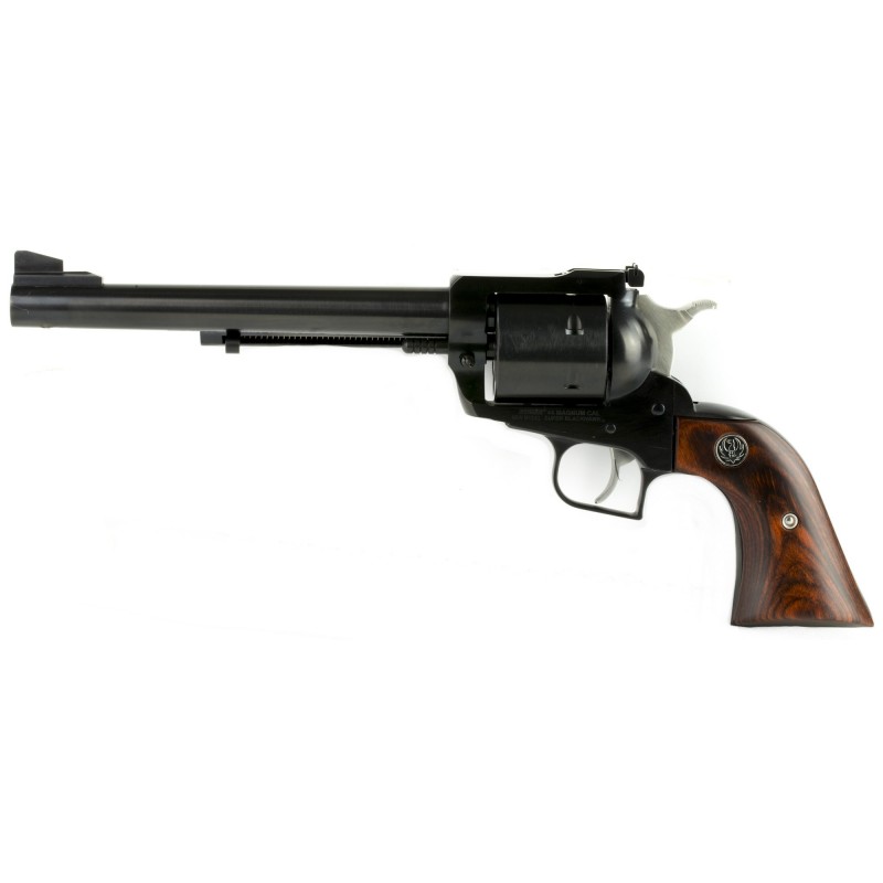 Ruger Super Blackhawk Standard, Single-Action Revolver, 44 Rem Mag, 7.5" Barrel, Blued Finish, Alloy Steel, Hardwood Grips, Adj