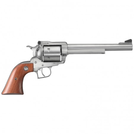 Ruger Super Blackhawk Standard, Single-Action Revolver, 44 Rem Mag, 7.5" Barrel, Satin Stainless Finish, Stainless Steel, Hardw