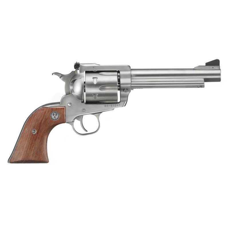 Ruger Super Blackhawk Standard, Single-Action Revolver, 44 Rem Mag, 5.5" Barrel, Satin Stainless Finish, Stainless Steel, Hardw