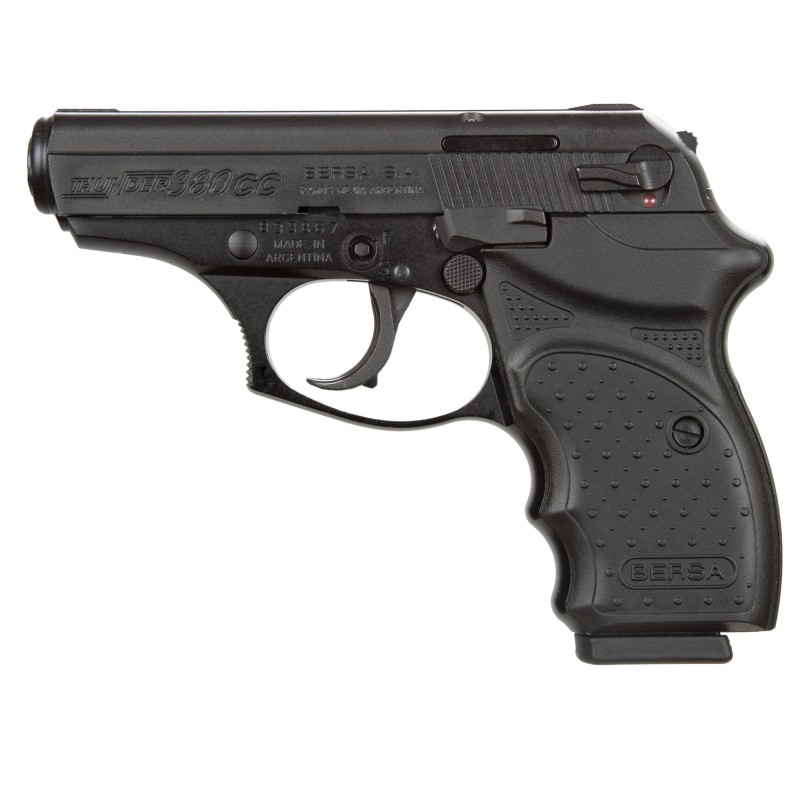 Bersa Concealed Carry Thunder, Semi-automatic Pistol, DA/SA, Compact, 380ACP, 3.2" Barrel, Alloy Frame, Black Finish, Polymer G