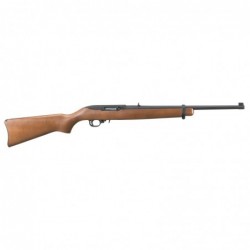 Ruger 10/22 Carbine, Semi-automatic Rifle, 22 LR, 18.5" Barrel, Satin Black Finish, Alloy Steel, Hardwood Stock, Adjustable Rea