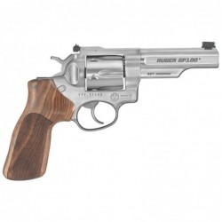 Ruger GP100 Match Champion, Double-Action Revolver, 357 Mag, 4.2" Barrel, Satin Stainless Finish, Stainless Steel, Hogue Stippl