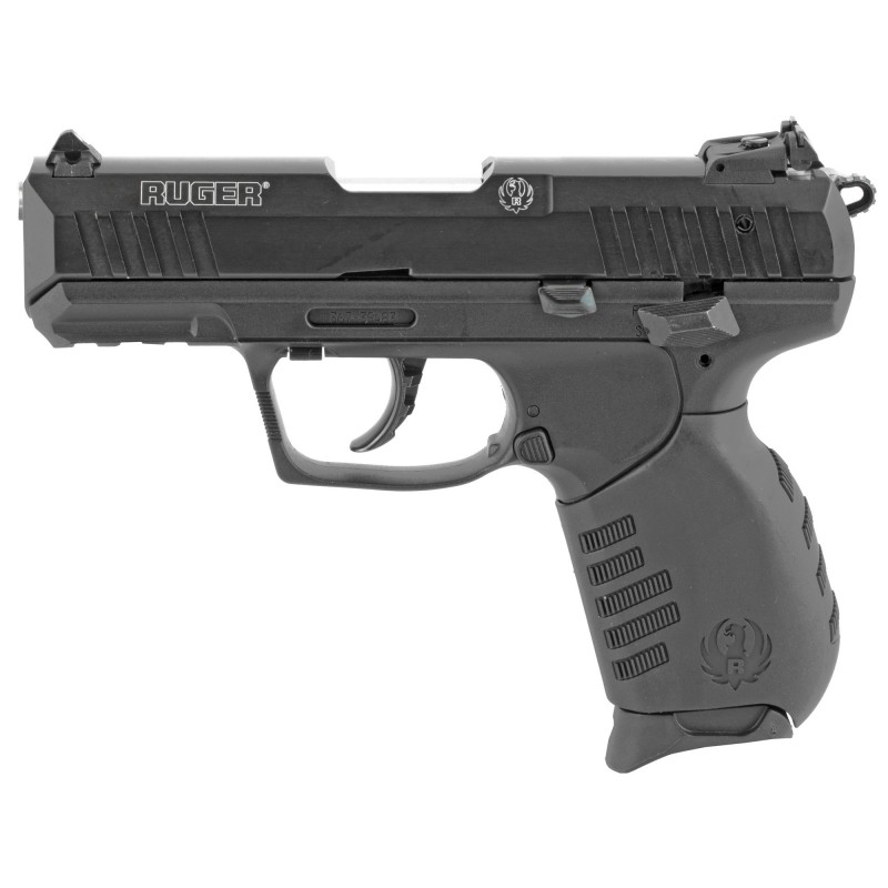 Ruger SR22, Rimfire Pistol, 22 LR, 3.5" Barrel, Black Anodize Finish, Aluminum Slide, Black Polymer Frame, Adjustable 3-Dot Sig