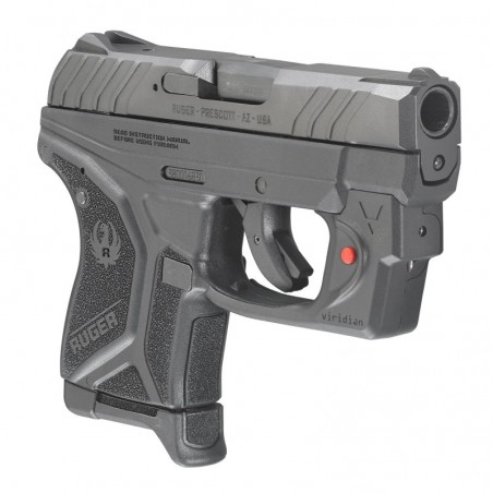 Ruger LCP II, Semi-automatic, Double Action Only, Compact Size, 380ACP, 2.75" Barrel, Nylon Frame, Black Finish, 6Rd, Viridian