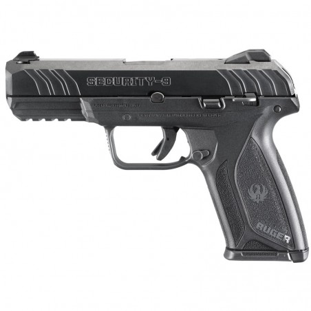 Ruger Security-9, Centerfire Pistol, 9MM, 4" Barrel, Glass Filled Nylon Frame, Blued Finish, 2-10Rd Magazines, 3 Dot Drift Adju