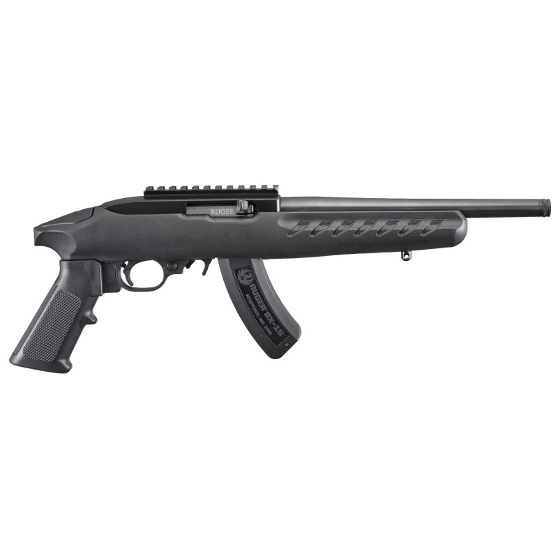 Ruger 22 Charger, Rimfire Pistol, 22 LR, 10" Threaded Barrel, Matte Black Finish, A2-Style Grip, Black Polymer Stock, Picatinny