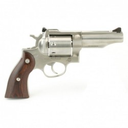 View 2 - Ruger Redhawk, Double Action Revolver, 357 Magnum, 4.2" Barrel, Satin Stainless Finish, Hardwood Grips, 8Rd, Adjustable Rear Si