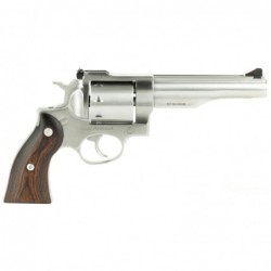 View 2 - Ruger Redhawk, Double Action Revolver, 357 Magnum, 5.5" Barrel, Satin Stainless Finish, Hardwood Grips, 8Rd, Adjustable Rear Si