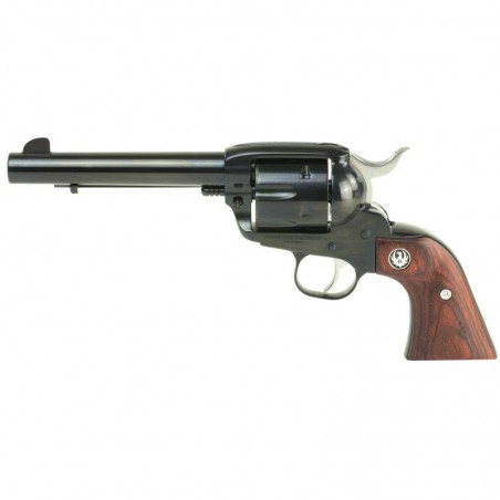 Ruger Vaquero Blued, Single-Action Revolver, 45 Colt, 5.5" Barrel, Blued Finish, Alloy Steel, Hardwood Grips, Fixed Sights, 6Rd