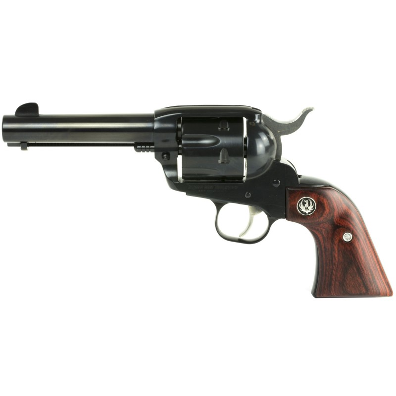 Ruger Vaquero Blued, Single-Action Revolver, 357 Mag, 4.6" Barrel, Blued Finish, Alloy Steel, Hardwood Grips, Fixed Sights, 6Rd