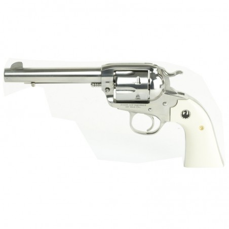 Ruger Vaquero Bisley, Single-Action Revolver, 357 Mag, 5.5" Barrel, High-Gloss Stainless Finish, Stainless Steel, Simulated Ivo